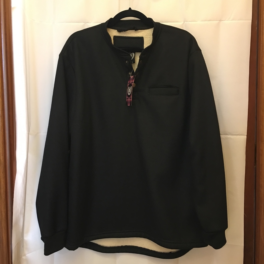 North 15 Black Fleece Lined Sweatshirt Size L  NWT